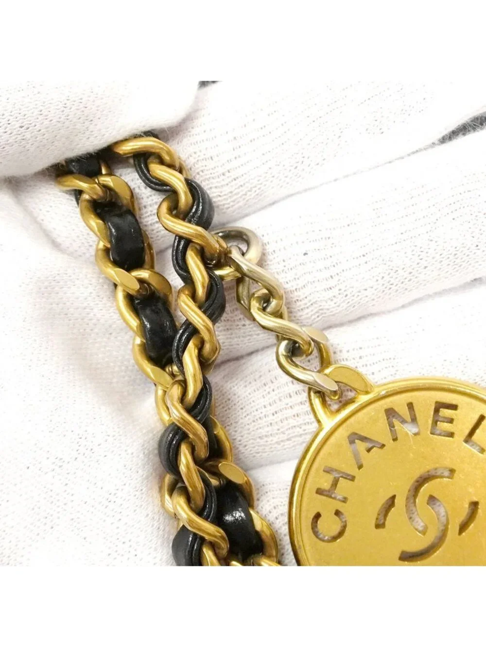 Chanel Handbag 22 Mini Calf Black Gold 2-Way